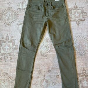 Men’s Rag and Bone Skinny Fit Green Jeans Size 33